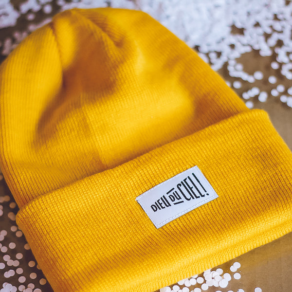 Yellow tuque Dieu du Ciel!