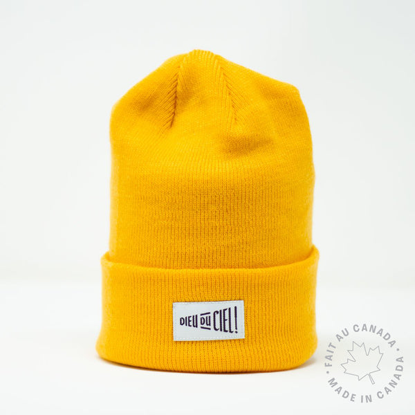 Yellow tuque Dieu du Ciel!