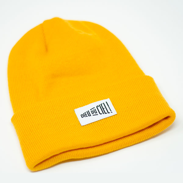 Yellow tuque Dieu du Ciel!