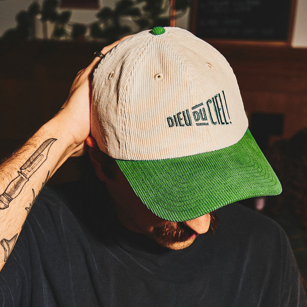 Two-tone corduroy cap