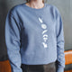 Blue-grey fleece crewneck sweater - Hops Series