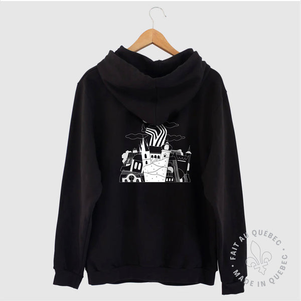 Veste noire à capuche zippée - Boire Prague