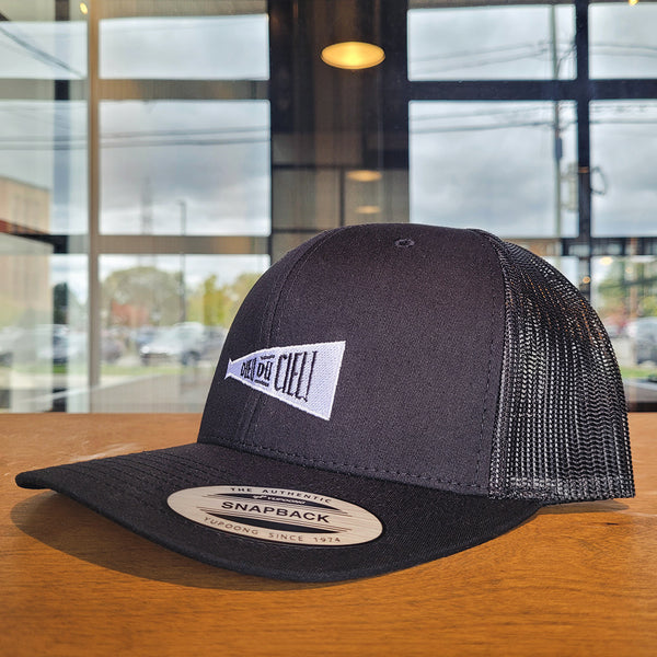 Casquette noire camionneur - Logo trompette